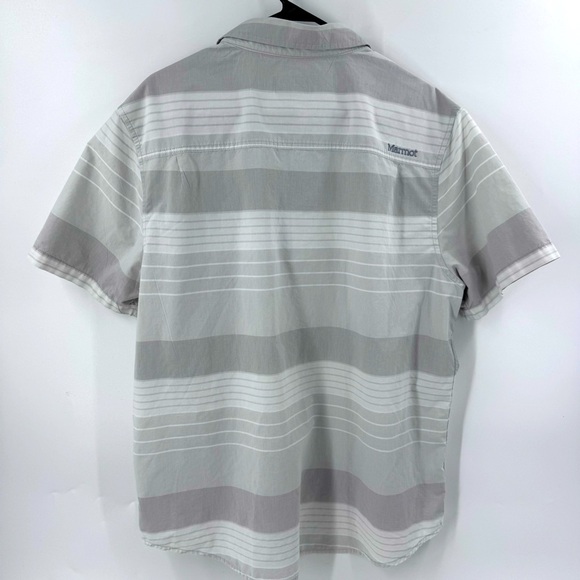 Marmot Gray & Wht ShortSleeve Button Down Shirt- Size X- Large - Picture 3 of 6